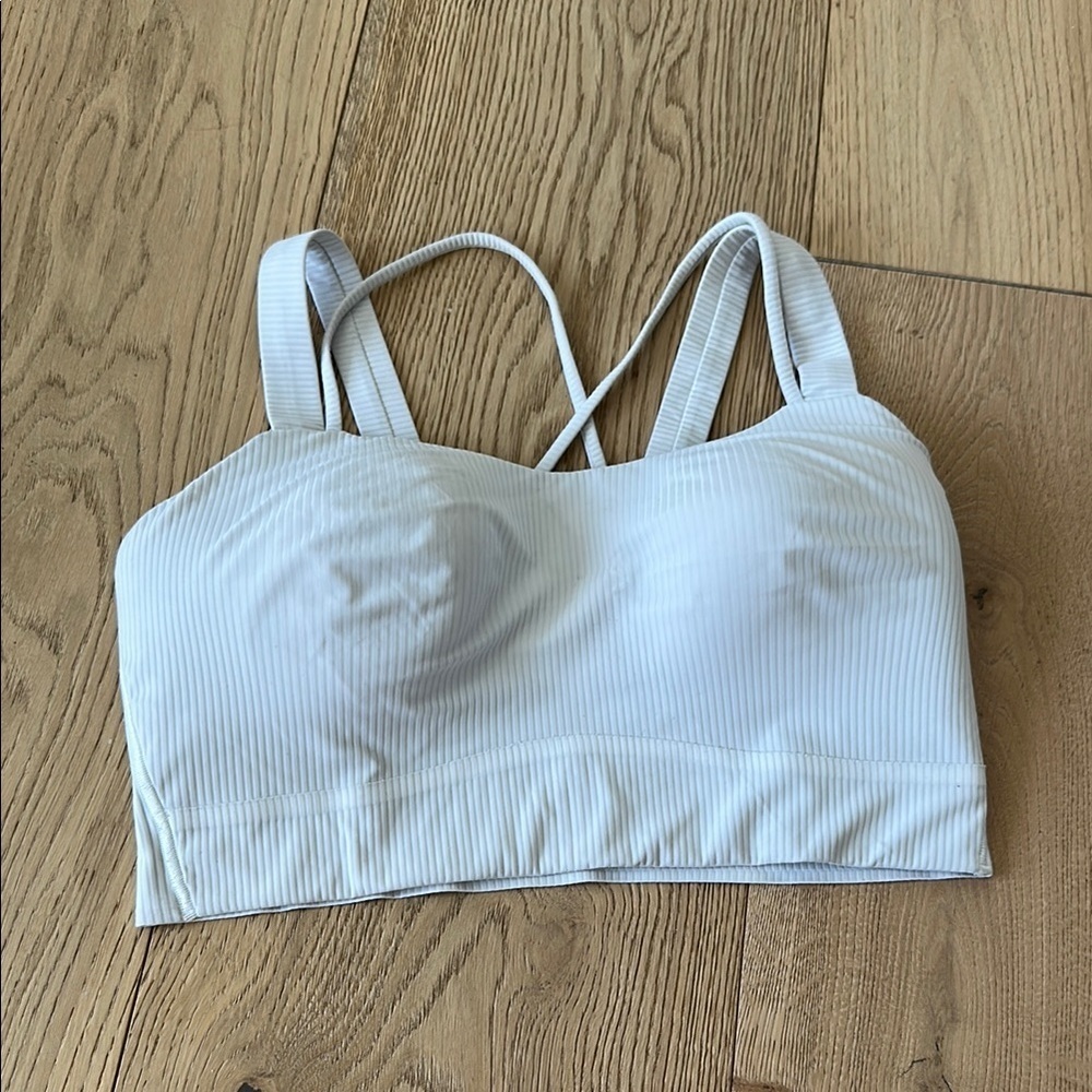 Lululemon White Ribbed Women's Bralette XL